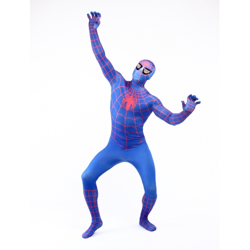 Blue Zentai Spiderman Halloween Costume